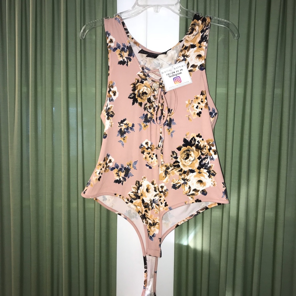 Polly & Esther Yummy Lace Up Bodysuit
